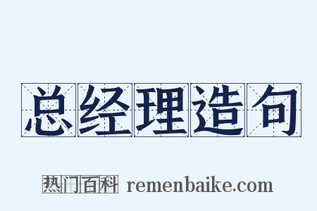 总经理造句是什么意思的图片